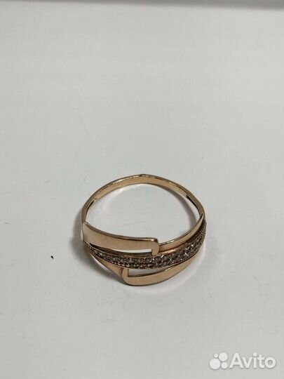 Серебряное кольцо позолоченое