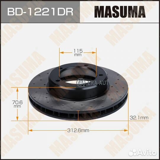 Masuma BD-1221DR Диск тормозной передний правый пе