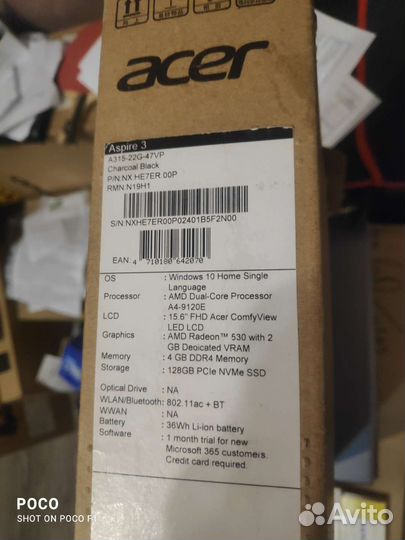 Ноутбук acer как новый full hd/ssd/video 2gb