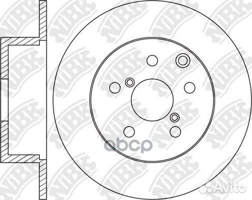 Диск тормозной задний NiBK RN1659 Япония 1/4 шт