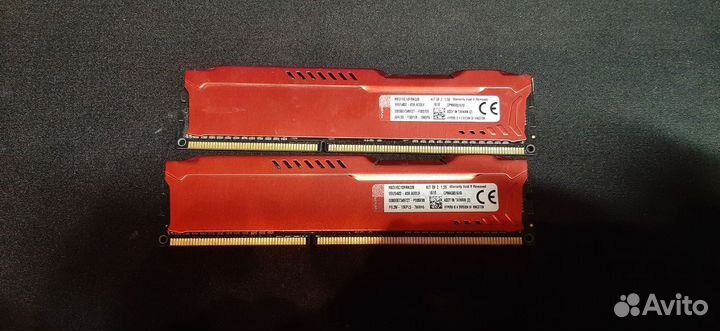 Оперативная память HyperX fury ddr3 8 gb (2х4 gb)