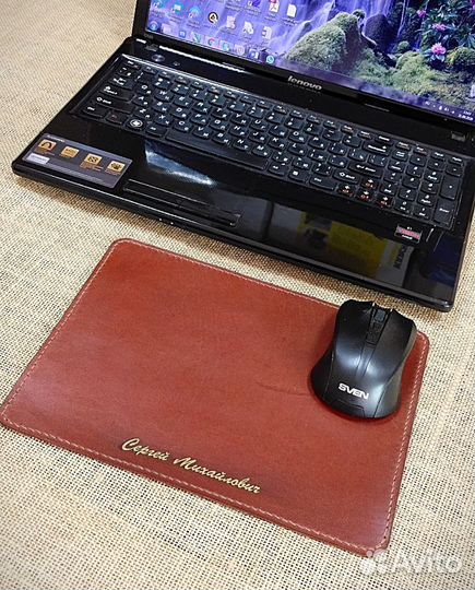 Кожаный коврик для мыши