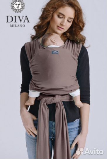 Трикотажный слинг шарф с рождения Diva