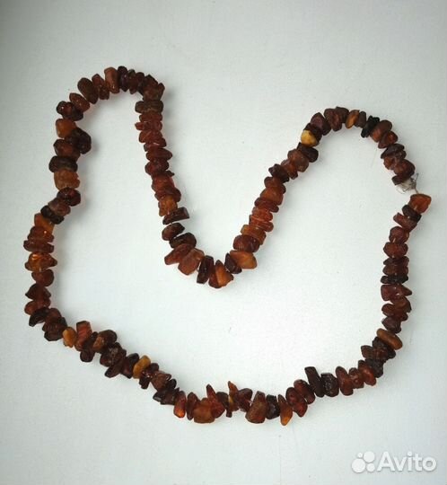 Бусы из необработанного янтаря старые СССР