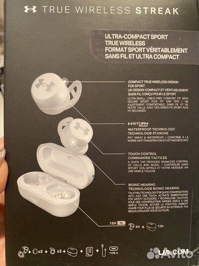 Беспроводные наушники jbl under armour streak