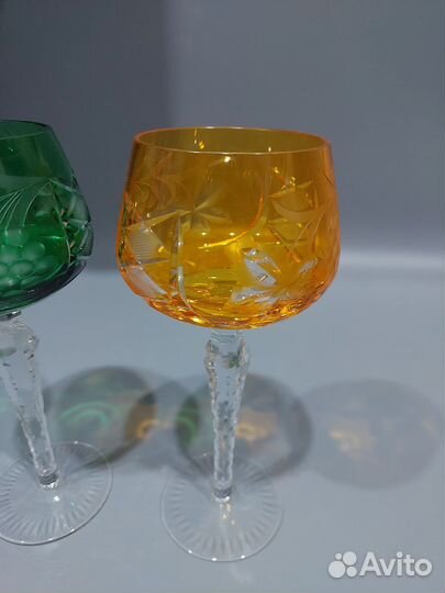 Фужеры цветной хрусталь Германия