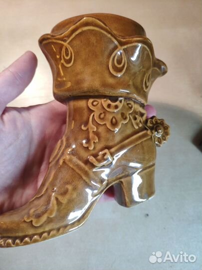 Сапожок. Карандашница. Винтаж