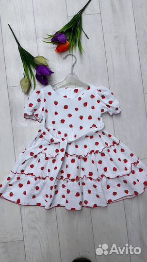 Платье муслиновое 110 116 лето весна садик
