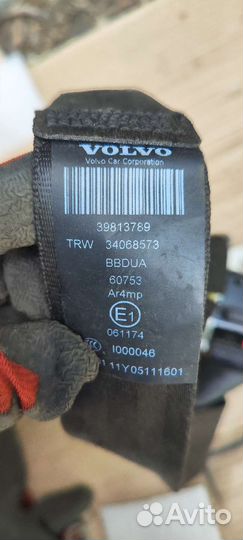 Ремнь безопасности задний Volvo S60 2010-2017