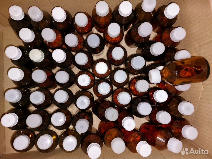 Аптечные стекл.пузырьки флаконы нов. 20,50мл