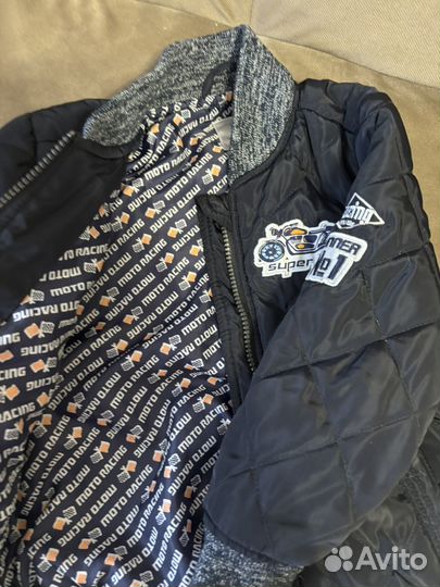 Стеганная детская куртка бомбер демисезонная 104