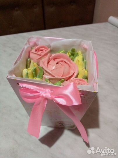 Сладкие букеты и композиции из зефира