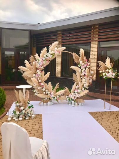 Украшение зала на свадьбу, оформление свадебное