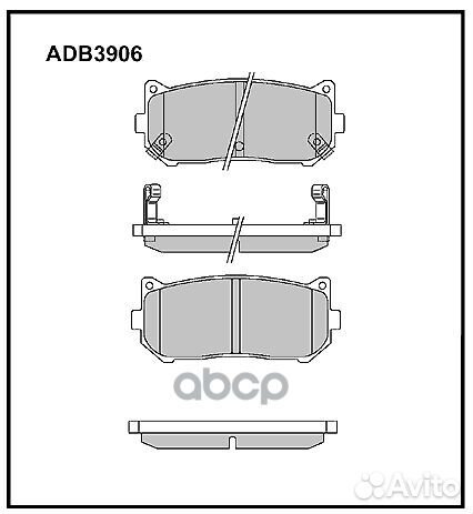 Колодки тормозные дисковые зад ADB3906 alli