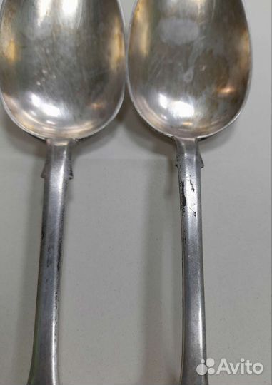 Антикварные столовые ложки серебро 84 проба 19 век