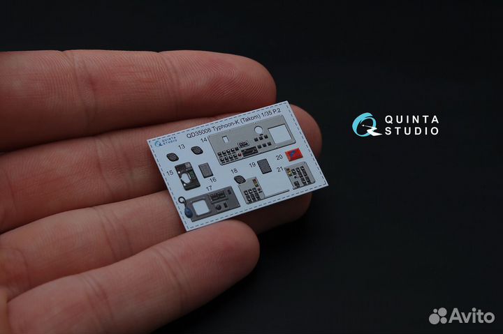 Quinta St. Тайфун-К (Takom), 3D интерьер, 1/35