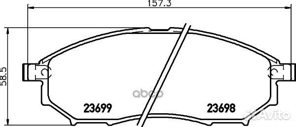 Колодки торм.пер. NAO 8DB355027-851 hella pagid