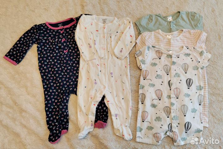 Вещи Carters, Next, H&M на девочку 6-12мес