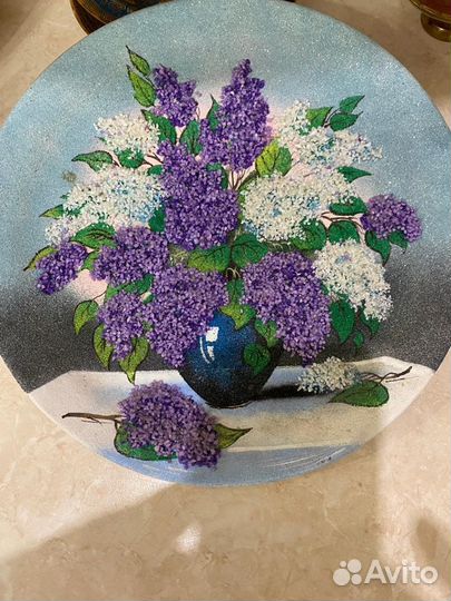 Тарелка декоративная Сирень