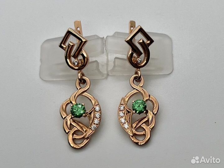 Золотые серьги 585 пробы