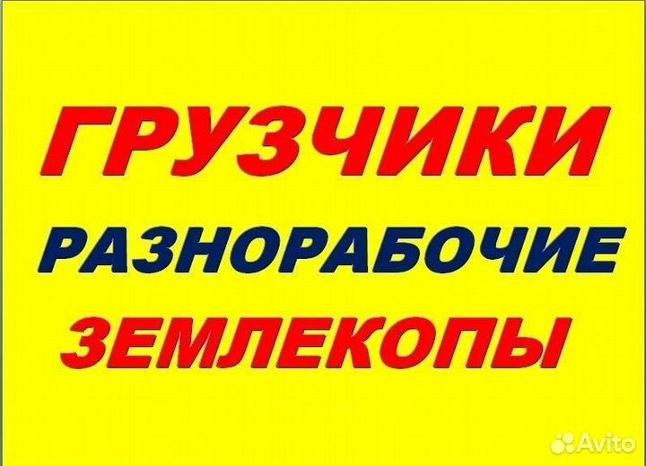 Грузчики / разнорабочие / подсобники / рабочие