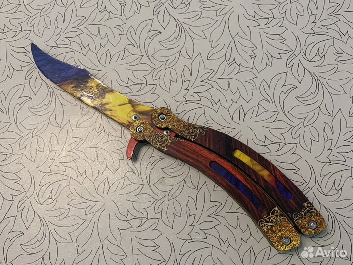 Деревянный нож бабочка