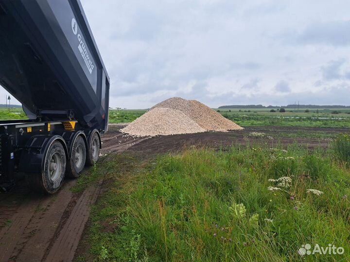Щебень белый доломитовый,гравийный
