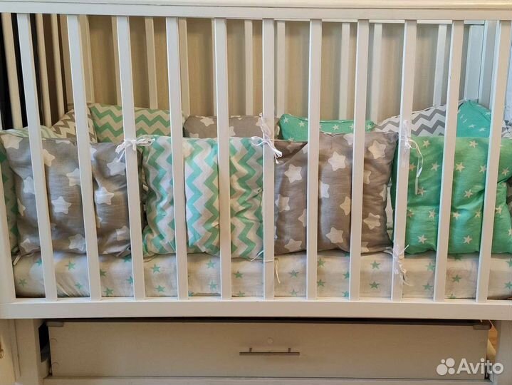 Бортики в кроватку и кармашки