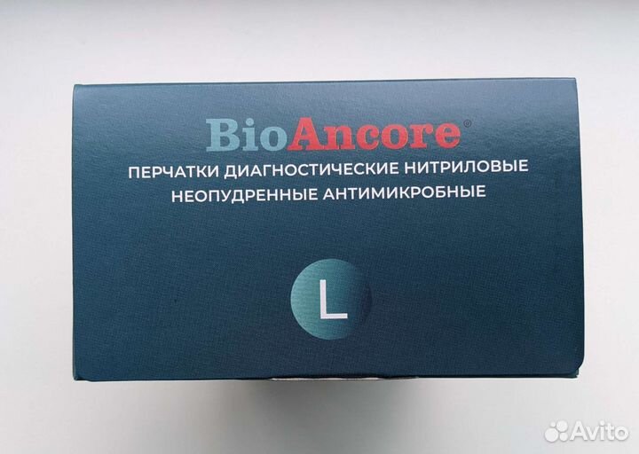 Нитриловые перчатки BioAncore, 100 п, размер L