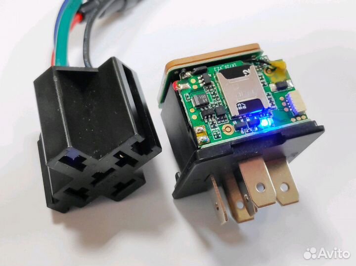 GPS трекер в корпусе реле, с аккумулятором