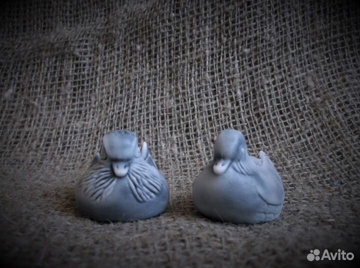 Уточки мандаринки(пара) фигурки из камня