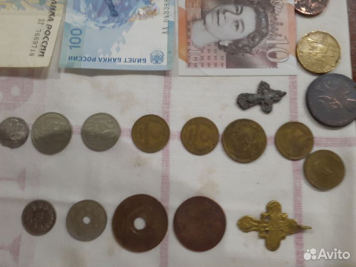Монеты СССР И разных стран купюры англия
