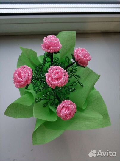 Букет цветов из бисера