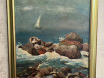 Картина Морской пейзаж с лодкой