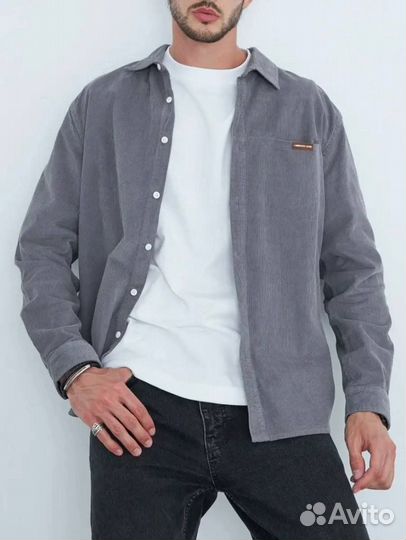 Новая Рубашка lambrusso jeans вельветовая 48-50