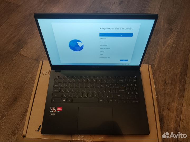 Ноутбук MSI ryzen 5 на гарантии