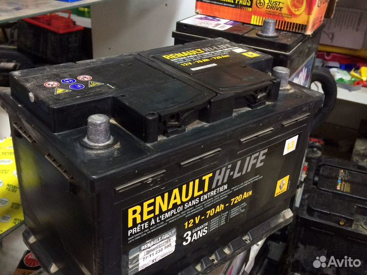 Аккумулятор Renault 70 ah 720 a бу