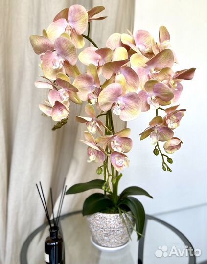 Орхидея фаленопсис 59см искусственные цветы