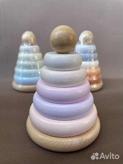 Детская игрушка деревянная пирамидка