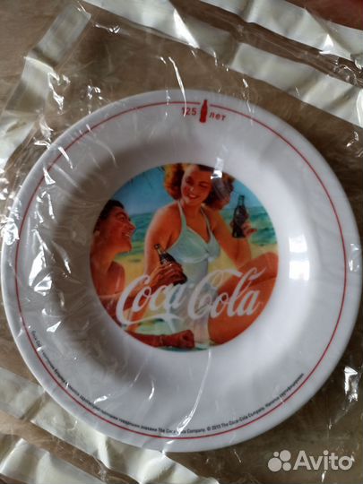 Тарелки Coca-Cola в ретро-стиле пластиковые новые