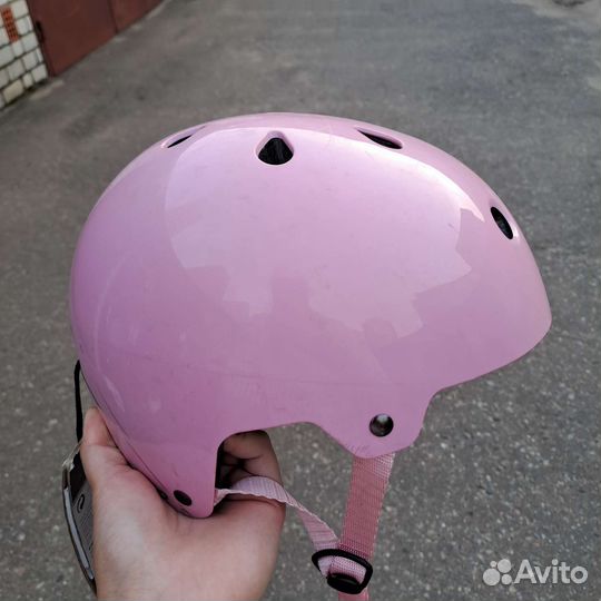 Шлем детский розовый Oxelo Decathlon