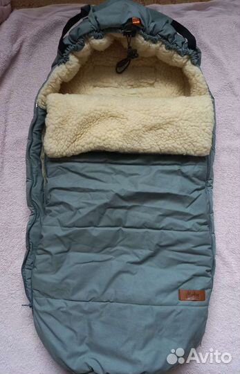 Зимний конверт в коляску на овчине