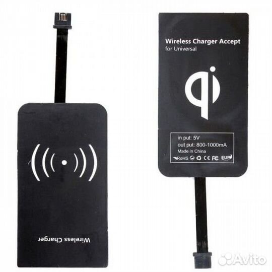 Универсальный Qi ресивер приемник microUSB тип A