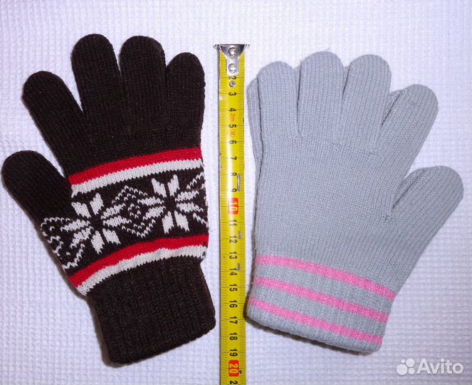 Шапочки, перчатки на 7-12лет