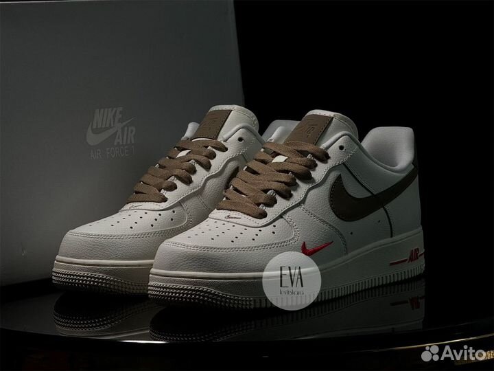 Кроссовки Nike Air Force 1 Low White Brown