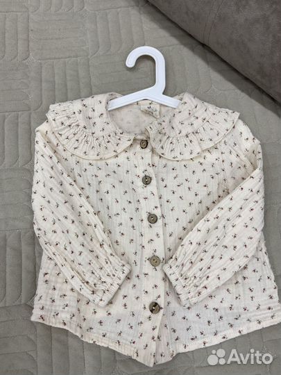 Муслиновая блузка для девочки 80