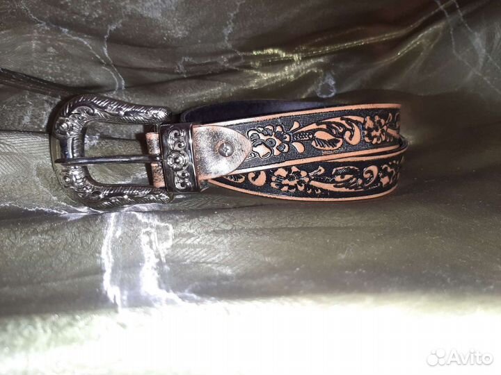 Ремень женский мужской кожаный