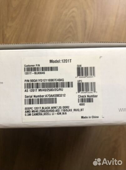 Продам ноутбук asus 1201t