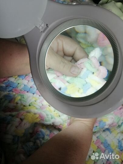 Настольная лампа-лупа Veber 8608D 3D с подсветкой