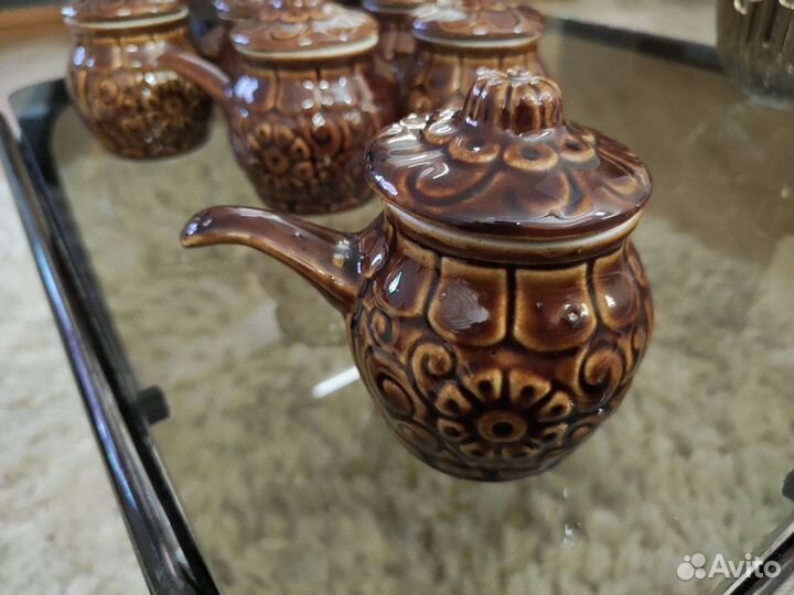 Чайник с сервизом или с горшочками для жульена